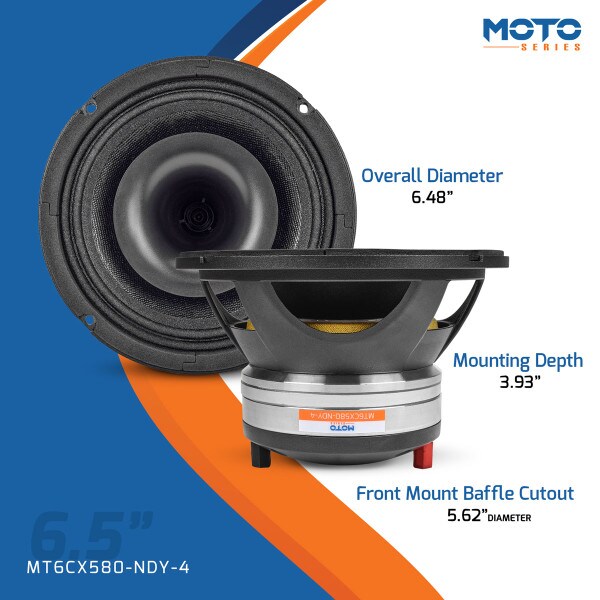 Main product image for PRV Audio MT6CX580-NDY-4 Moto Series 6.5" Coaxial Loudspeaker267-8036